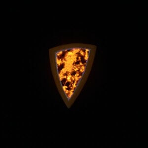 Autorský fluorescentní náhrdelník - kámen, dřevo - J003