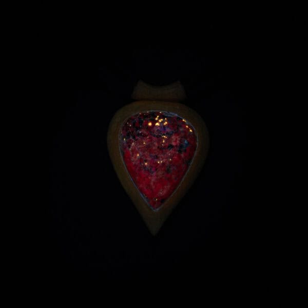 Autorský fluorescentní náhrdelník - kámen, dřevo - J008 - Image 4